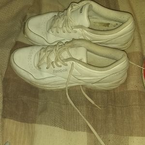 Men's white Reebok shoes